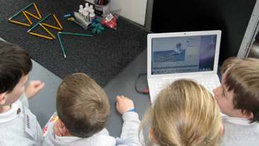 children learning animation