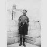 Paul Fuller in Sea Scout uniform at the end of the seige in Sliema