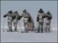 Explorers in Antarctica