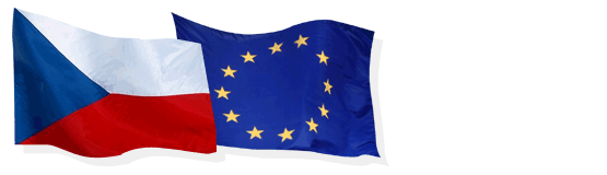 Vlajky České republiky a Evropské unie