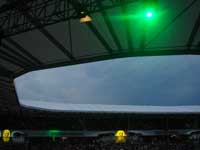 The mini stadium's roof