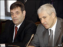 Presidenti i Serbisë Boris Tadiq, dhe kryeministri Vojisllav Koshtunica