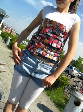 Can sequin corset & shorts