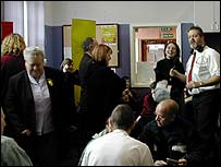 Paul and Lucy (far right) celebrate the launch of Voices