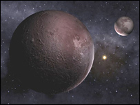 تصوير تخيلی از پلوتون و قمرش کارون