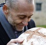Michel Roux with bread.