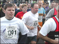 Runners at the Redcar Half Marathon