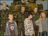 Taking part in a drill