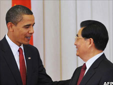 Barack Obama and Hu Jintao