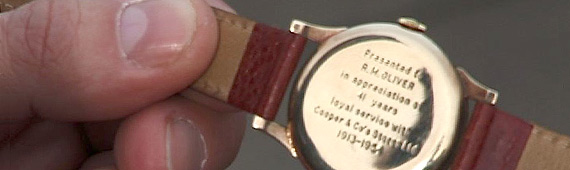 Gold retirement watch