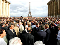 Fransa'da müslüman toplumun gösterisi