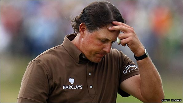 Phil Mickelson (centre) shares a joke at the St Jude Classic