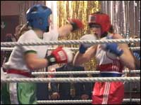 Becky Preest boxing Samantha Bowen