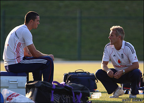 Kevin Pietersen and Peter Moores