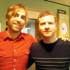 Dermot and his studio guest Josh Pyke.