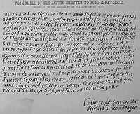 Copy of the 'anonymous' letter delivered to Lord Monteagle