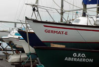 Llongau yn harbwr Aberaeron