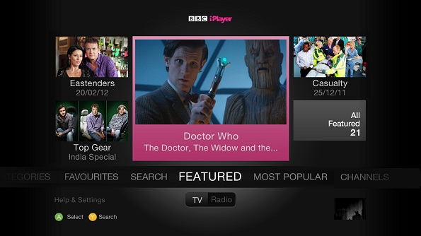 BBC iPlayer on Xbox