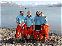 Parkside pupils in the Arctic
