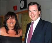 Liz Green with George Osborne