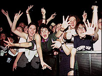 Young teenagers at a gig