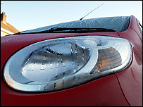 Car headlight.