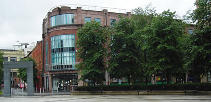 The former Northern Bank at the Four Corners