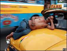 A taxi driver in Kolkata