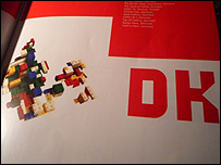 Artwork showing Denmark made out of Lego