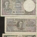 Indian and Japaneese Money collected during Eric's tour.