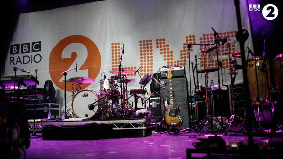 The Radio 2 Live In London stage awaits the arrival of its first performer