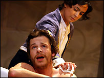 Paul Fox as Orsino and Rebecca Grant as Viola