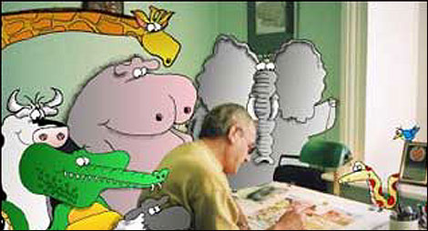 Dave Follows in his studio