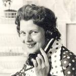 Joan Delamare at work at Vickers Westminster 1958