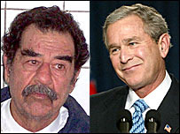 جارج بُش اور صدام حسین