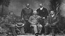 Stanley a Swyddogion yr Advance Column, Cairo, 1890
