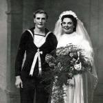 Wedding of Thomas and Magdalena Russell on leave from battleship HMS Ramillies October 01, 1942