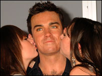 Girls at Robbie wax model