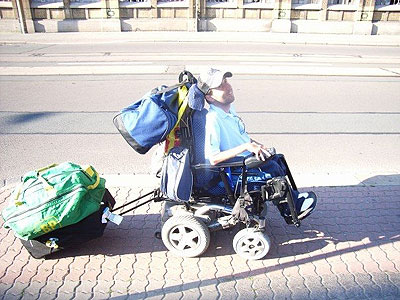 Martin Sibley and his suitcases