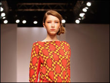 A model at the London Fasion Week