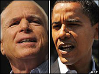 John McCain and Barack Obama