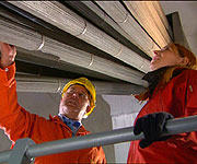 Alice inspecting the cables with Bridge Inspector, Keith Perryman