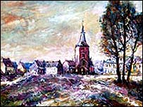 Hitler'in resmettiği söylenen bir tablo