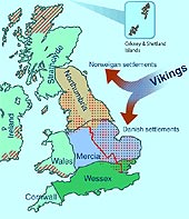 Map showing settlement patterns of the Vikings 