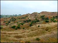 Ramparts at the hill fort's west entrance