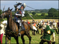 Re-enactment of King Richard's last stand