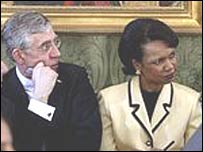 جک استرا در آمريکا با مقام های اين کشور، از جمله کاندوليزا رايس ديدار می کند