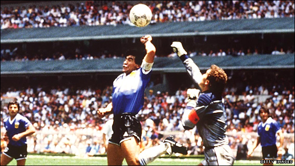 Maradona's 'Hand of God' goal against England