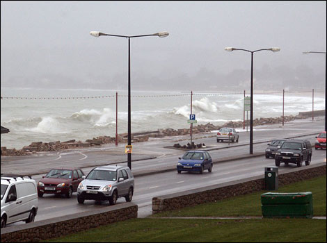 Sea wall destroyed along Victoria Avenue