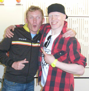 Rob Crossan and Darnell Swallow in the studio